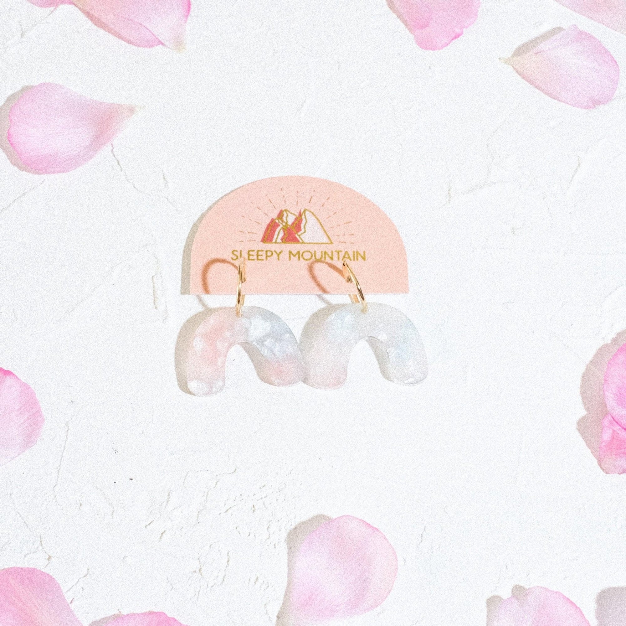 Mini Arch Hoop Earrings - Cotton Candy - Sleepy Mountain