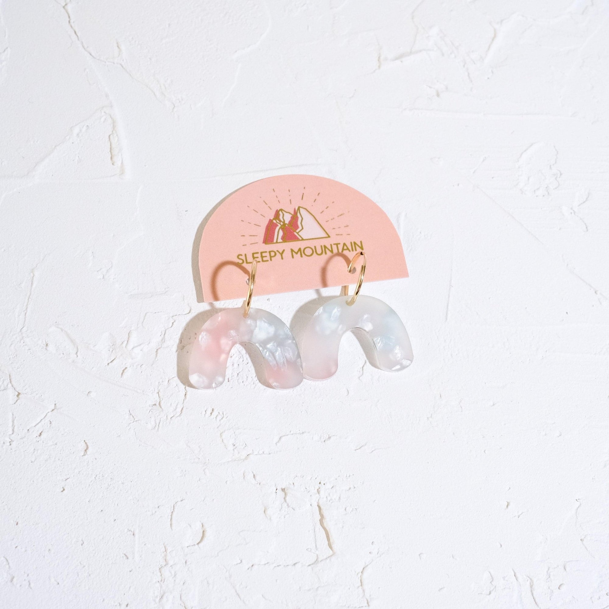 Mini Arch Hoop Earrings - Cotton Candy - Sleepy Mountain