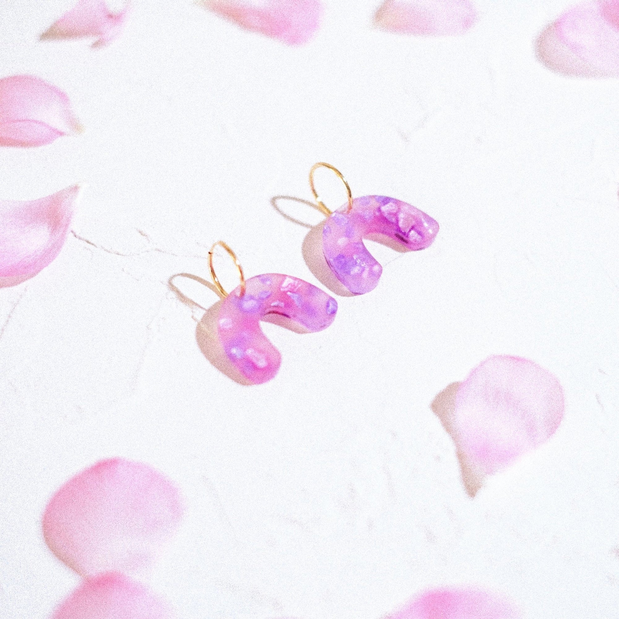 Mini Arch Hoop Earrings - Purple Haze - Sleepy Mountain