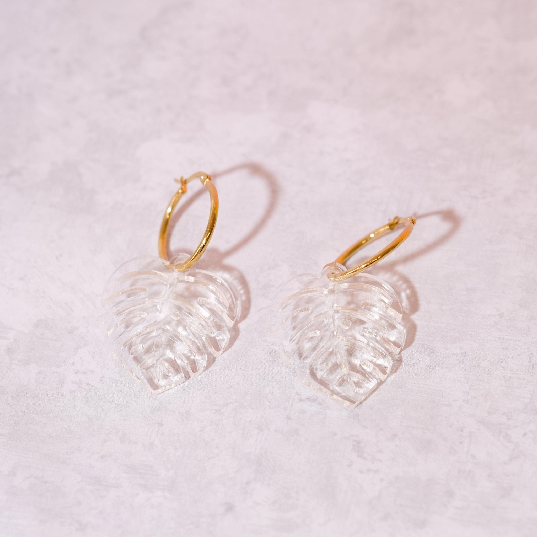 Monstera Hoop Earrings - Sleepy Mountain