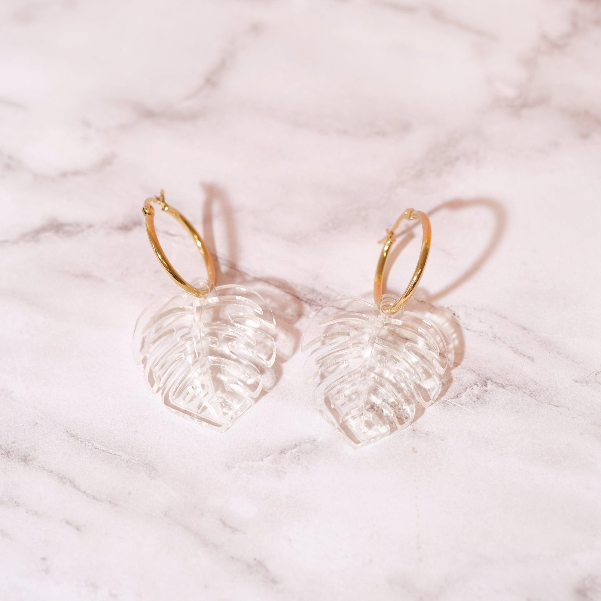 Monstera Hoop Earrings - Sleepy Mountain