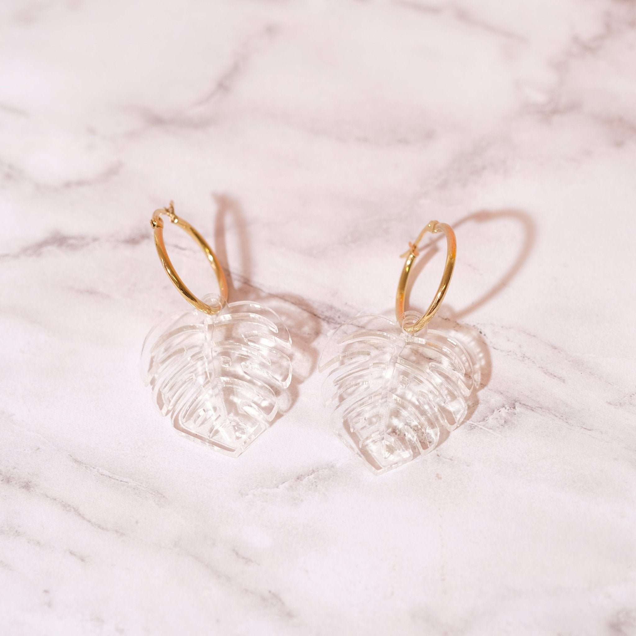 Monstera Hoop Earrings - Sleepy Mountain