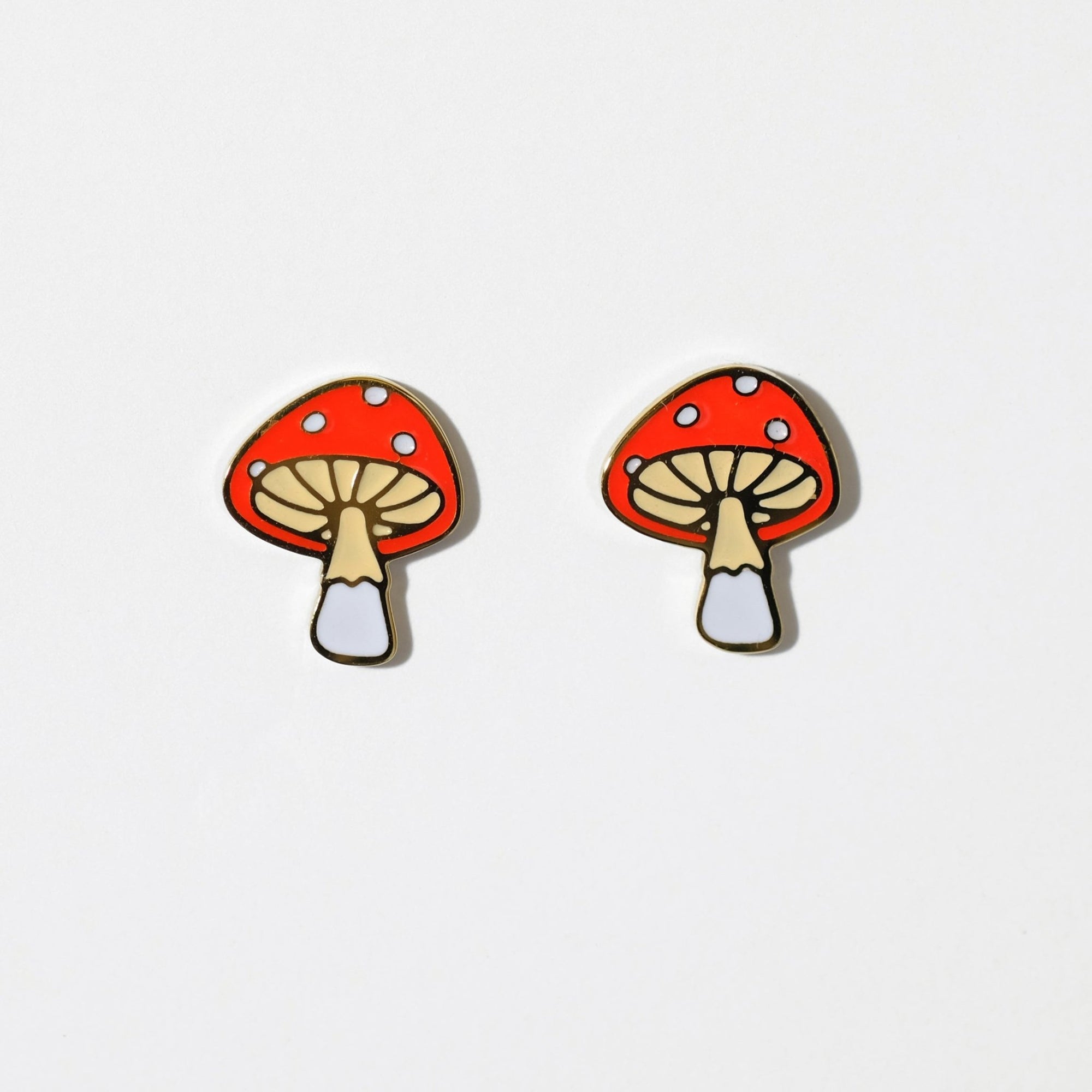 Mushroom stud earrings - Sleepy Mountain