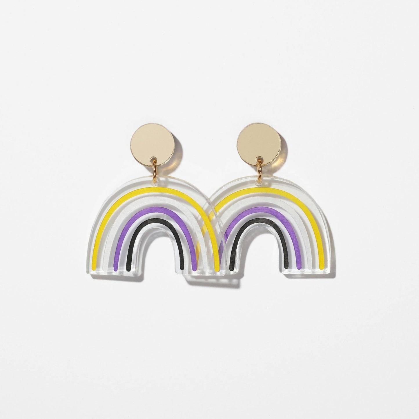 Non-Binary Rainbow Earrings - Sleepy Mountain