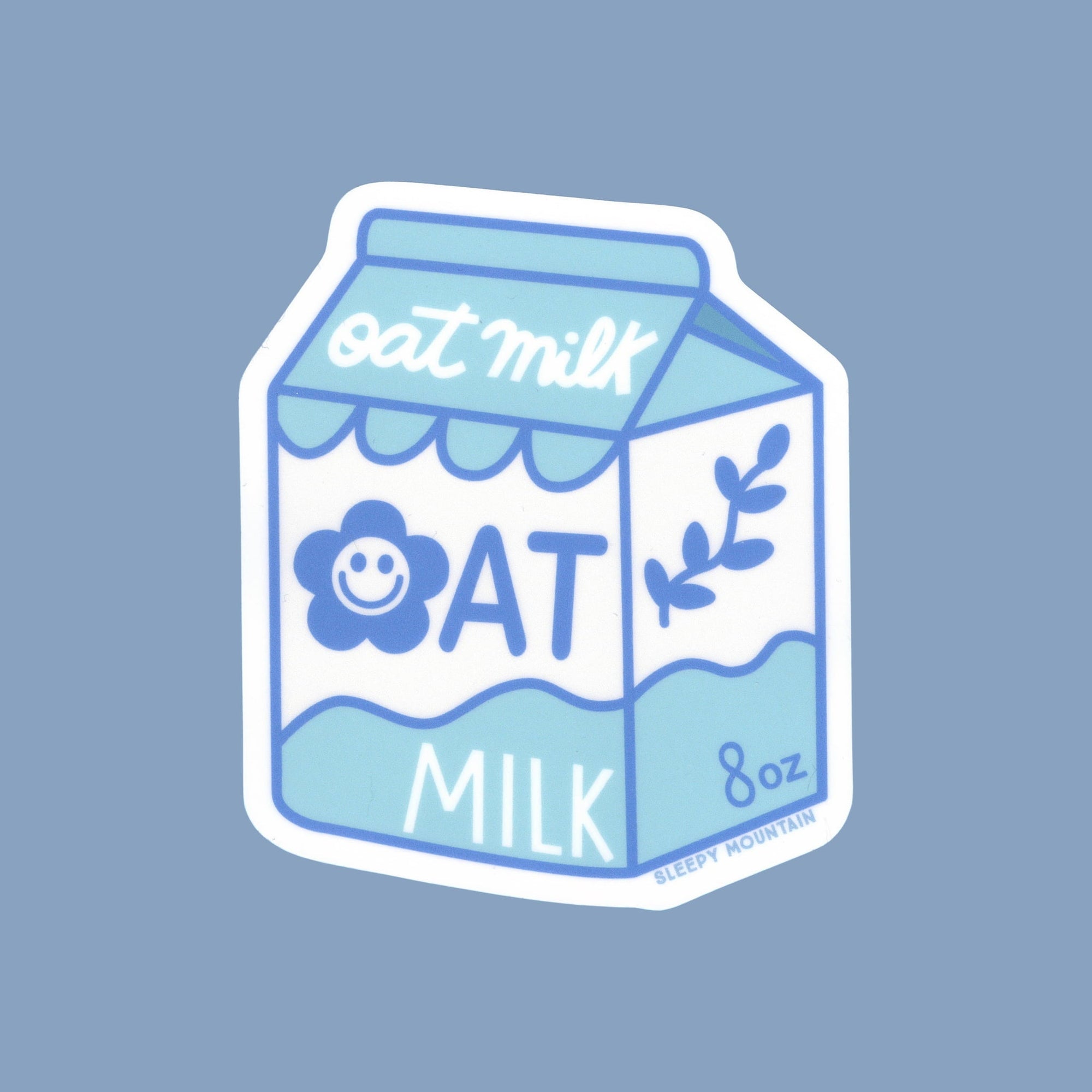Oat Milk Carton Sticker - Sleepy Mountain