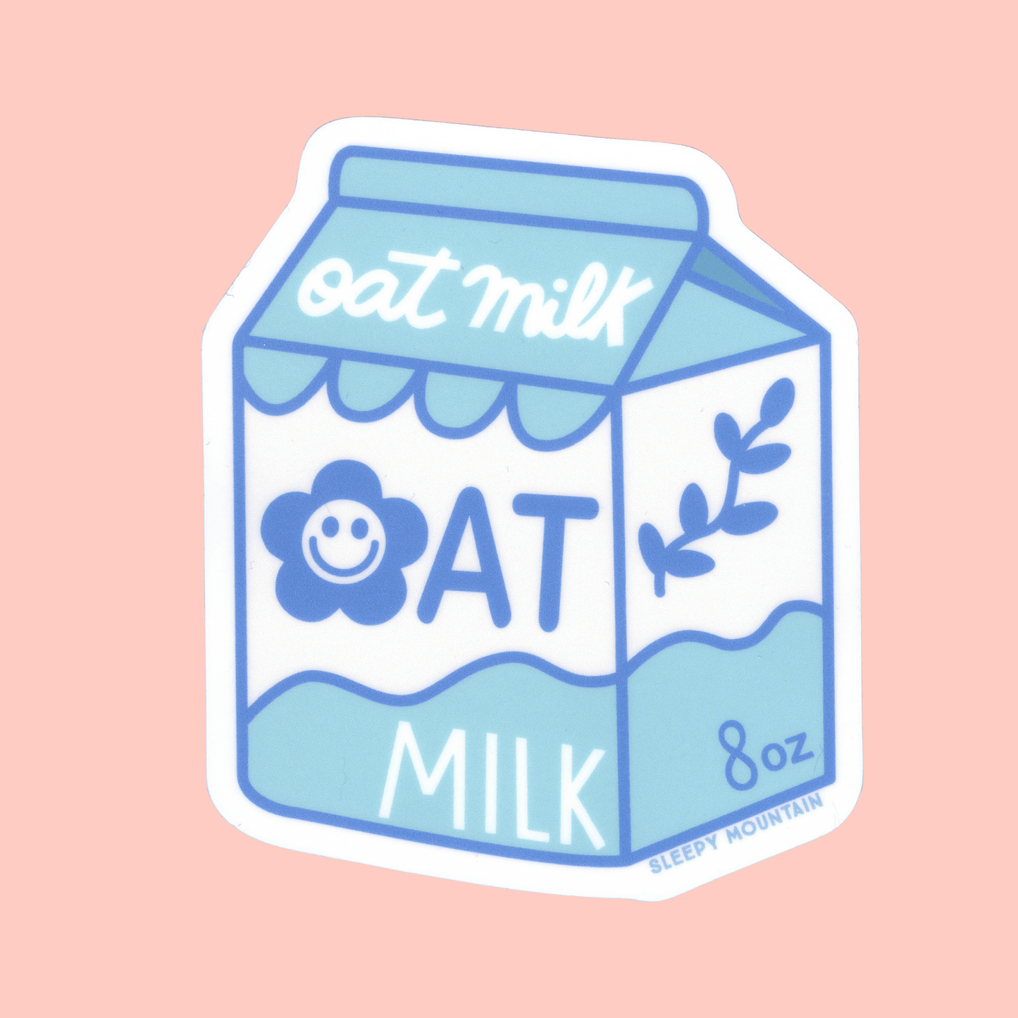 Oat Milk Carton Sticker - Sleepy Mountain