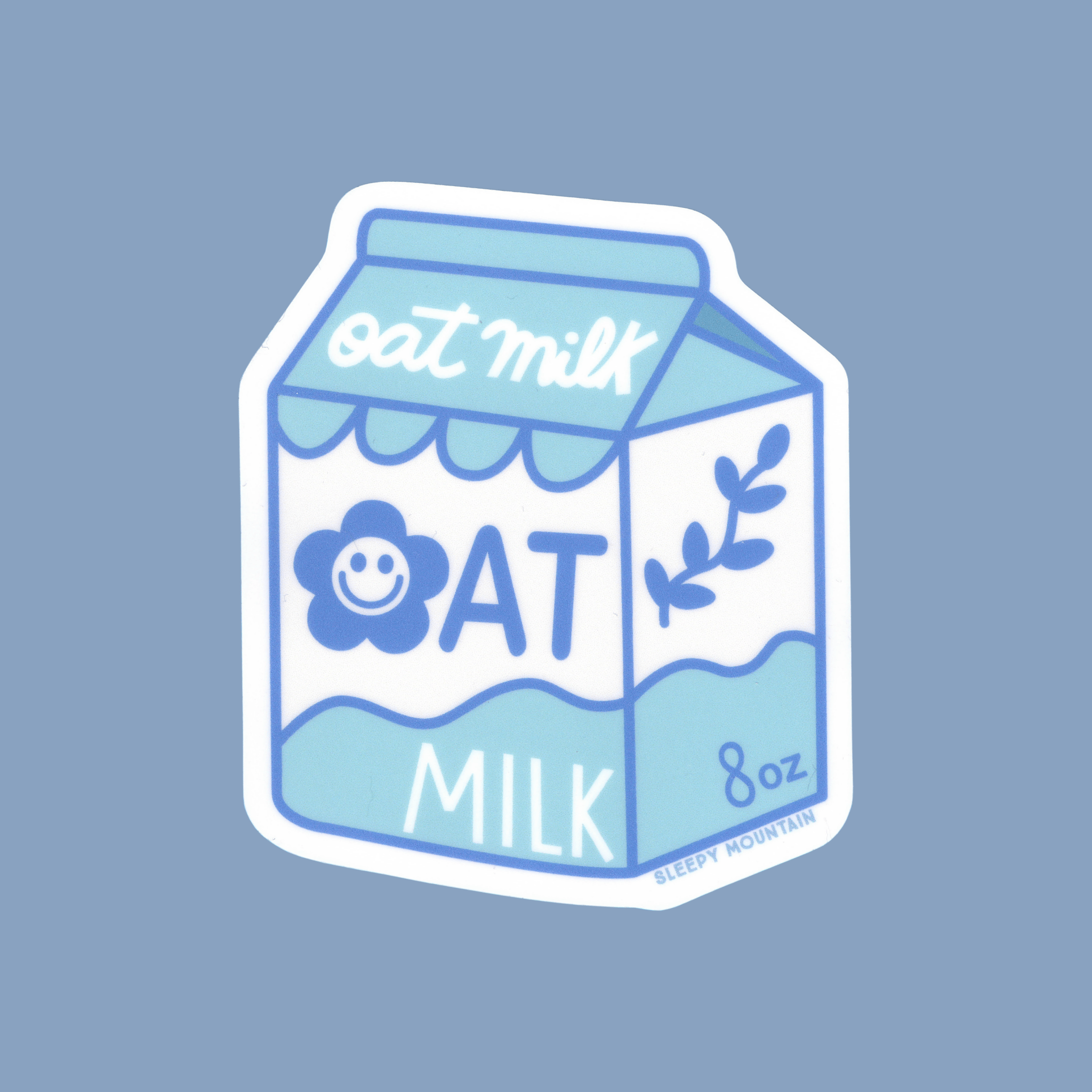 Oat Milk Carton Sticker - Sleepy Mountain
