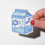 Oat Milk Carton Sticker - Sleepy Mountain