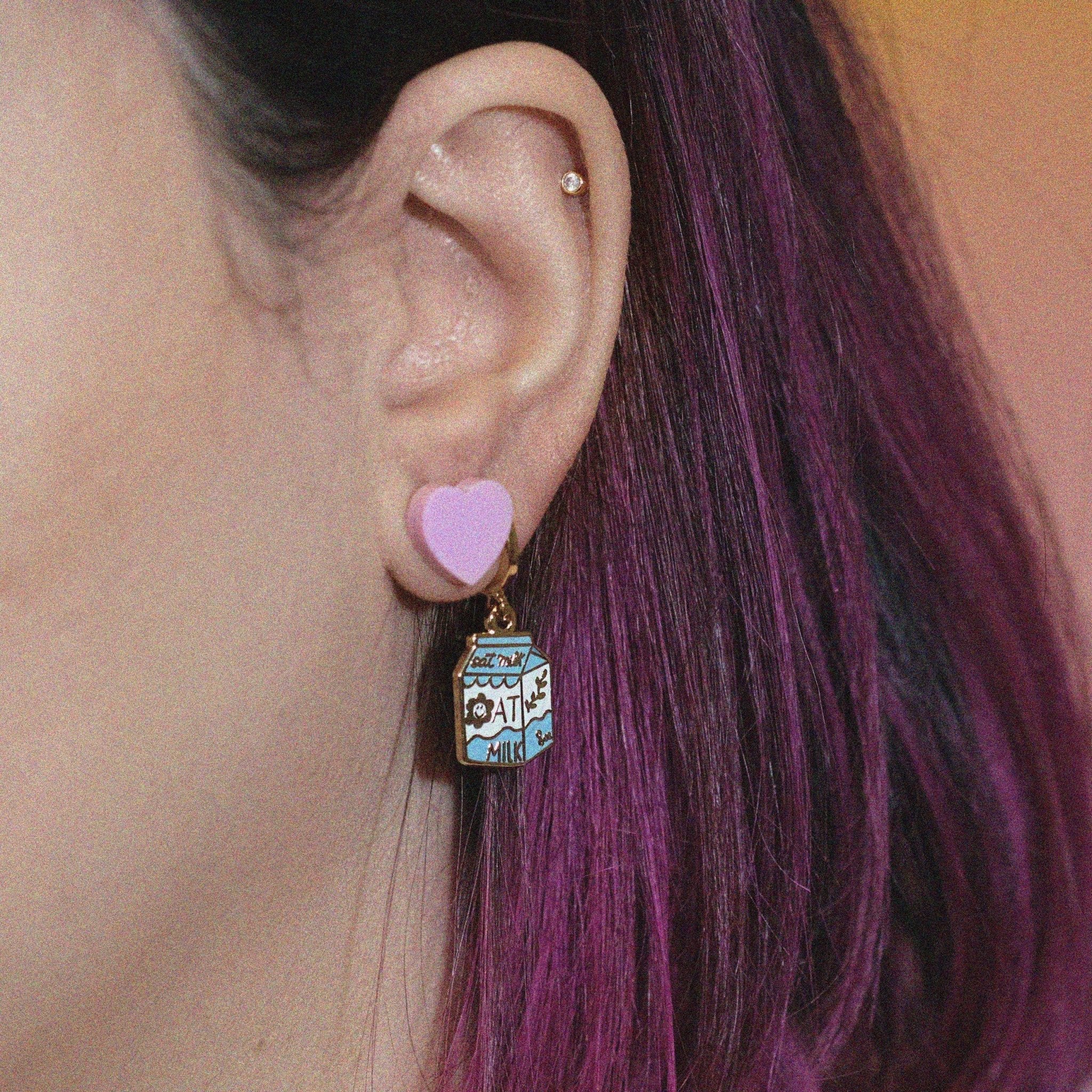 Oat milk Latte Huggie Hoop Earrings - Sleepy Mountain