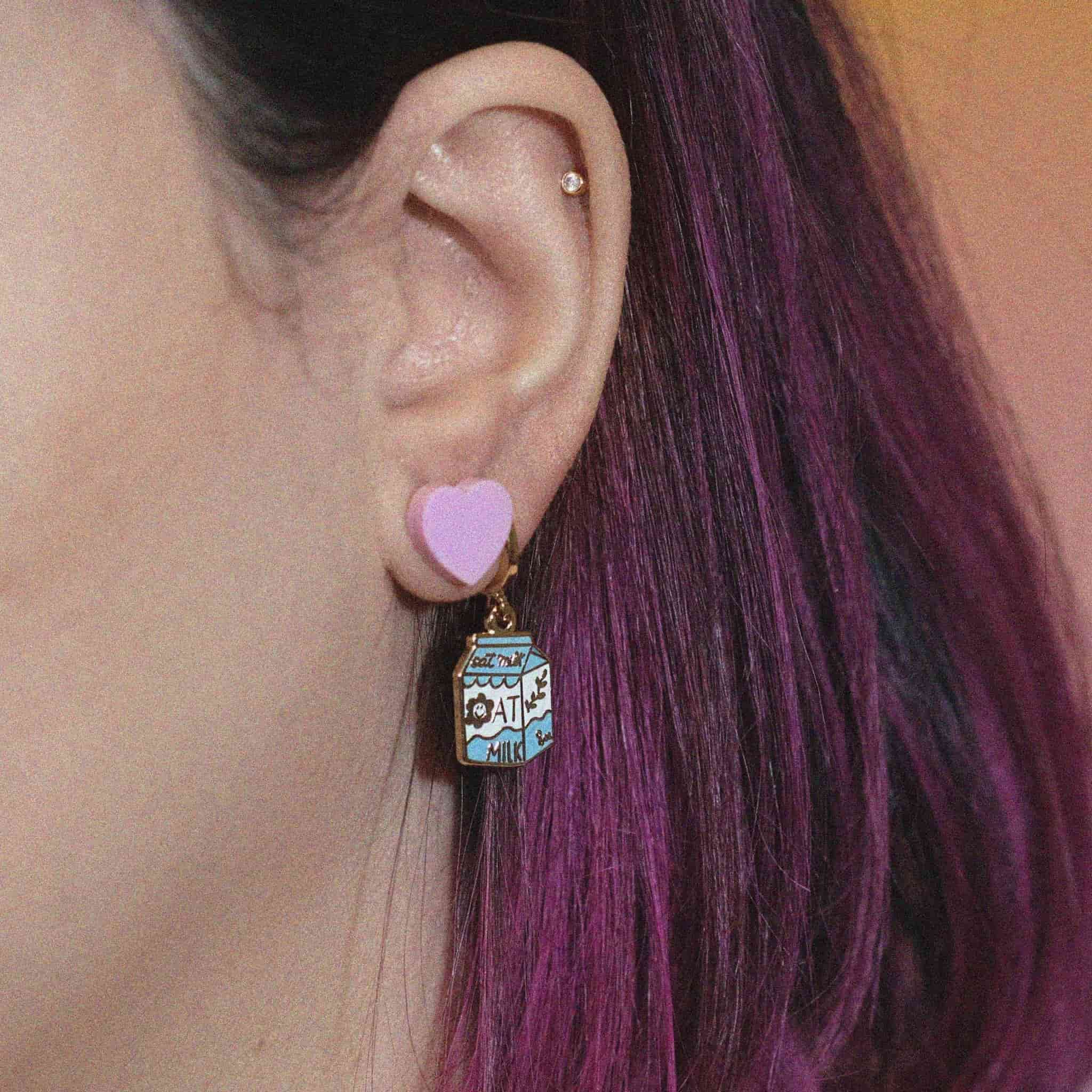 Oat milk Latte Huggie Hoop Earrings - Sleepy Mountain