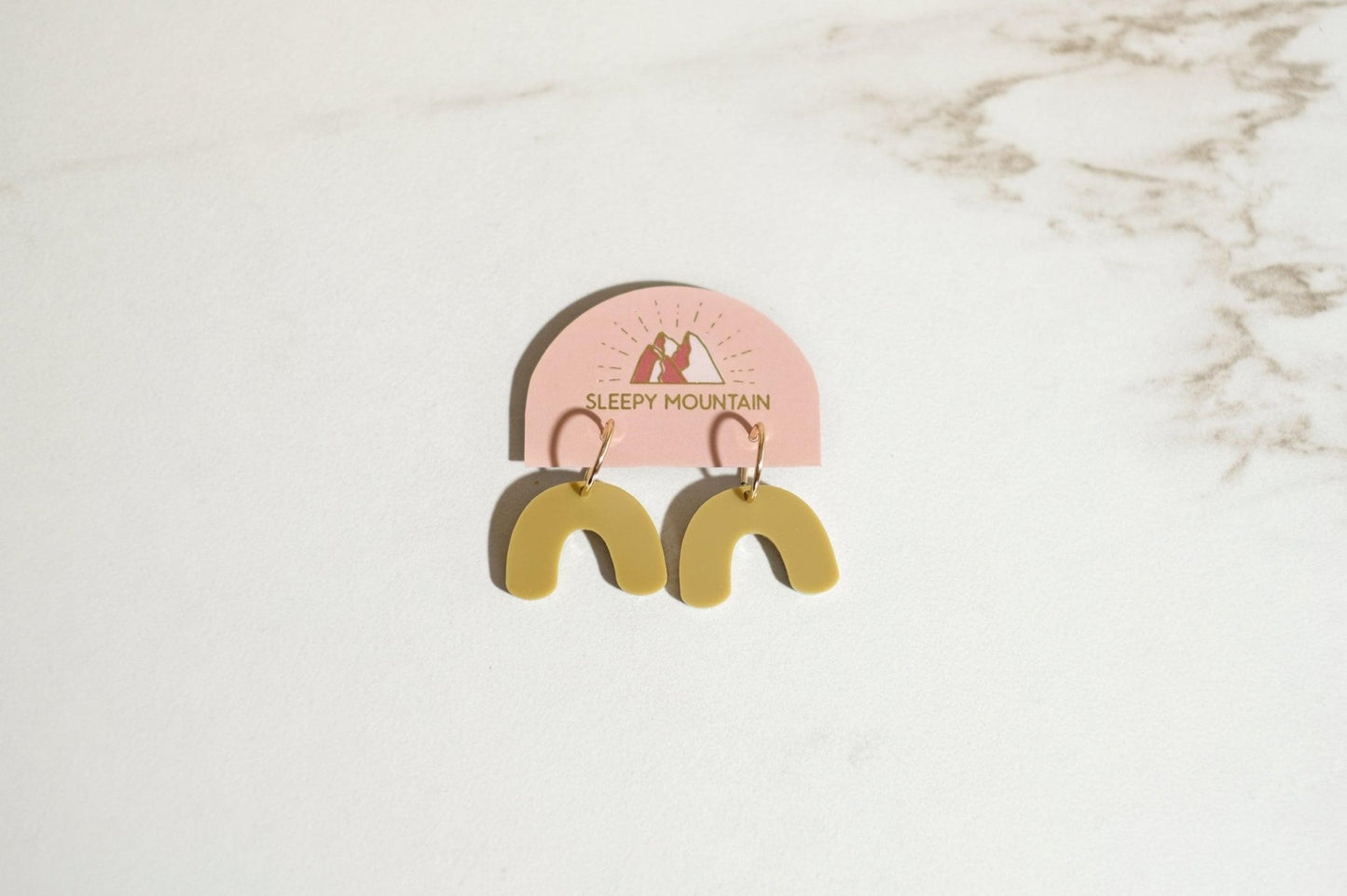 Olive - Mini Arch Hoop Earrings - Sleepy Mountain