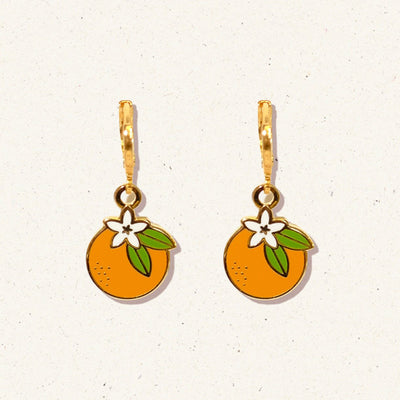 Orange Blossom Huggie Hoop Earrings - Sleepy Mountain