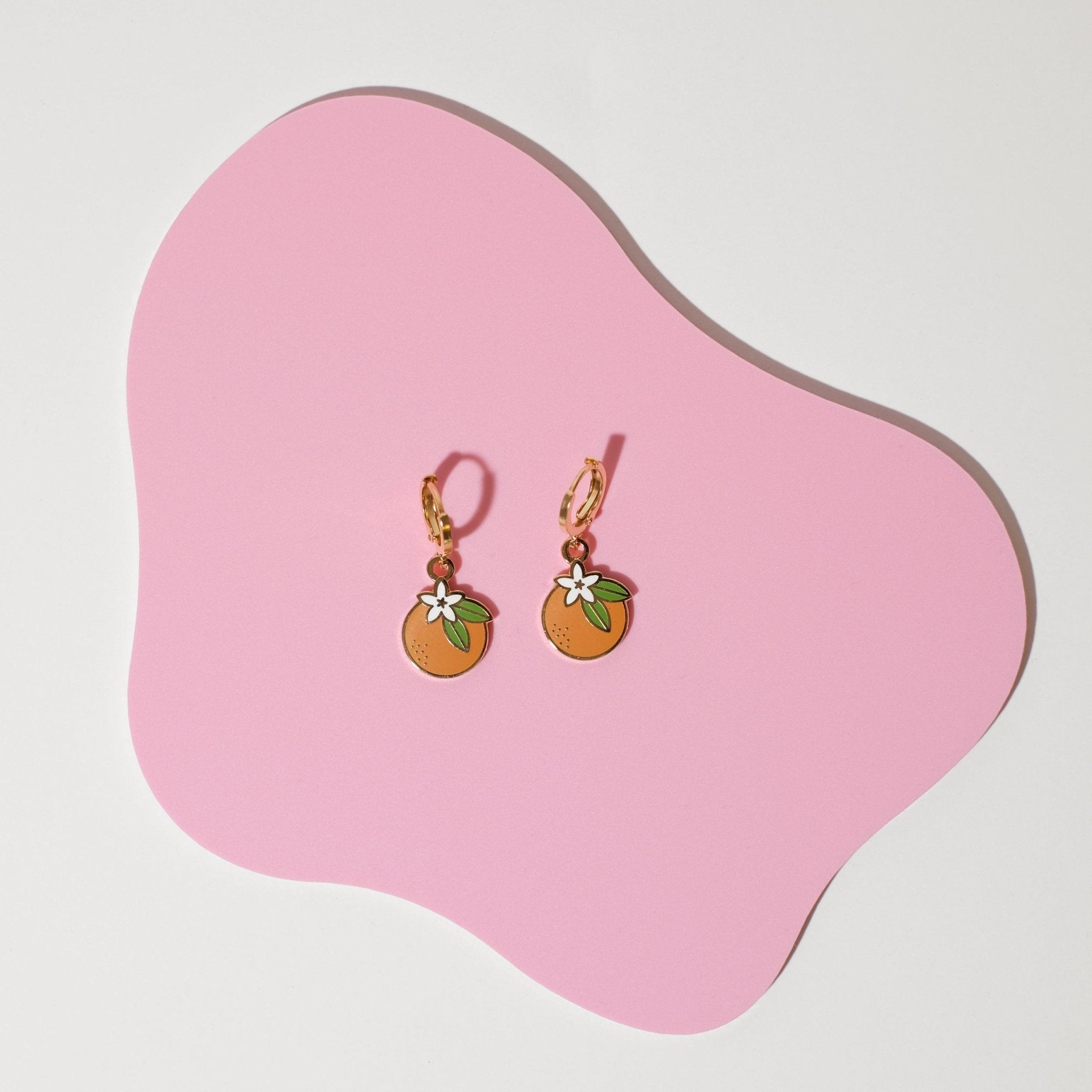 Orange Blossom Huggie Hoop Earrings - Sleepy Mountain