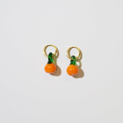 Orange Hoop Earrings - Sleepy Mountain