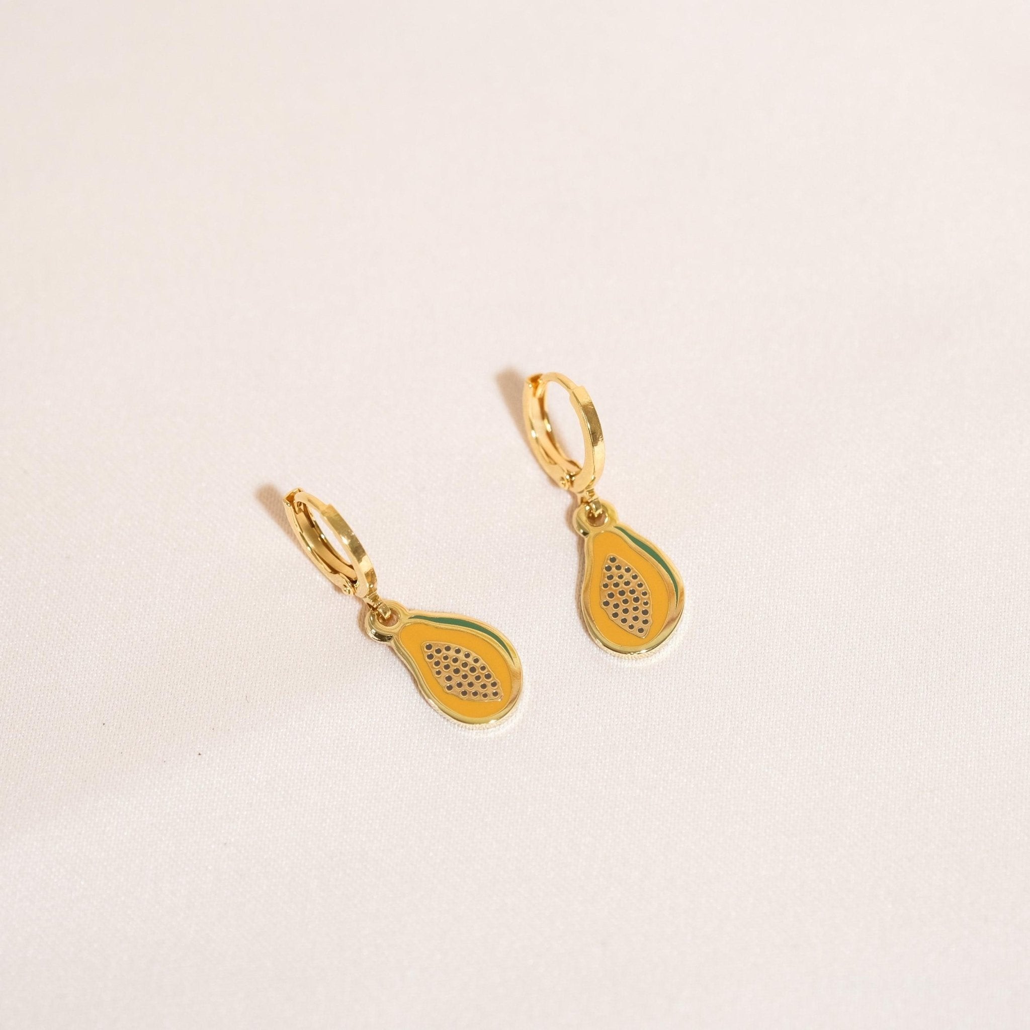 Papaya Huggie Hoop Earrings - Sleepy Mountain