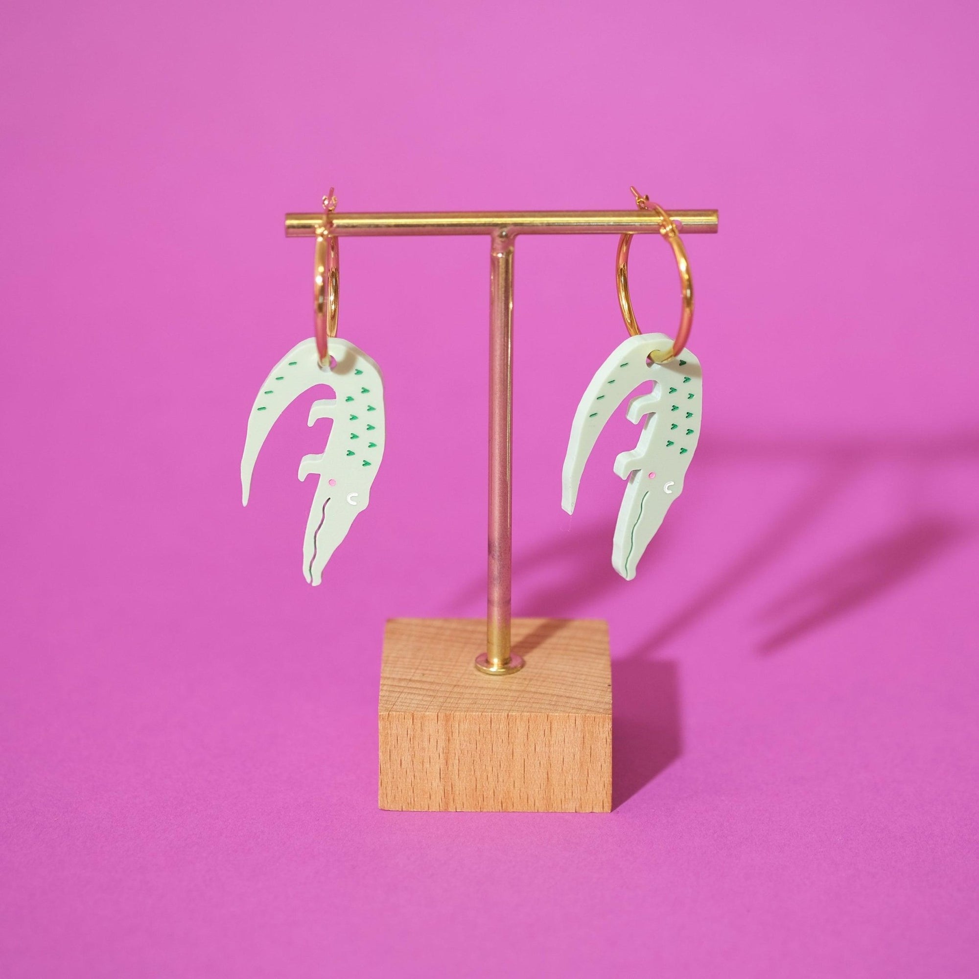 Pastel Alligator Hoop earrings - Sleepy Mountain