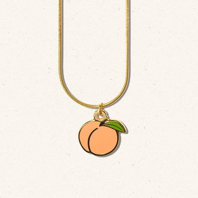 Peach Booty Charm Necklace - Sleepy Mountain