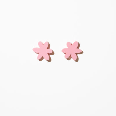 Pink flower stud earrings - Sleepy Mountain
