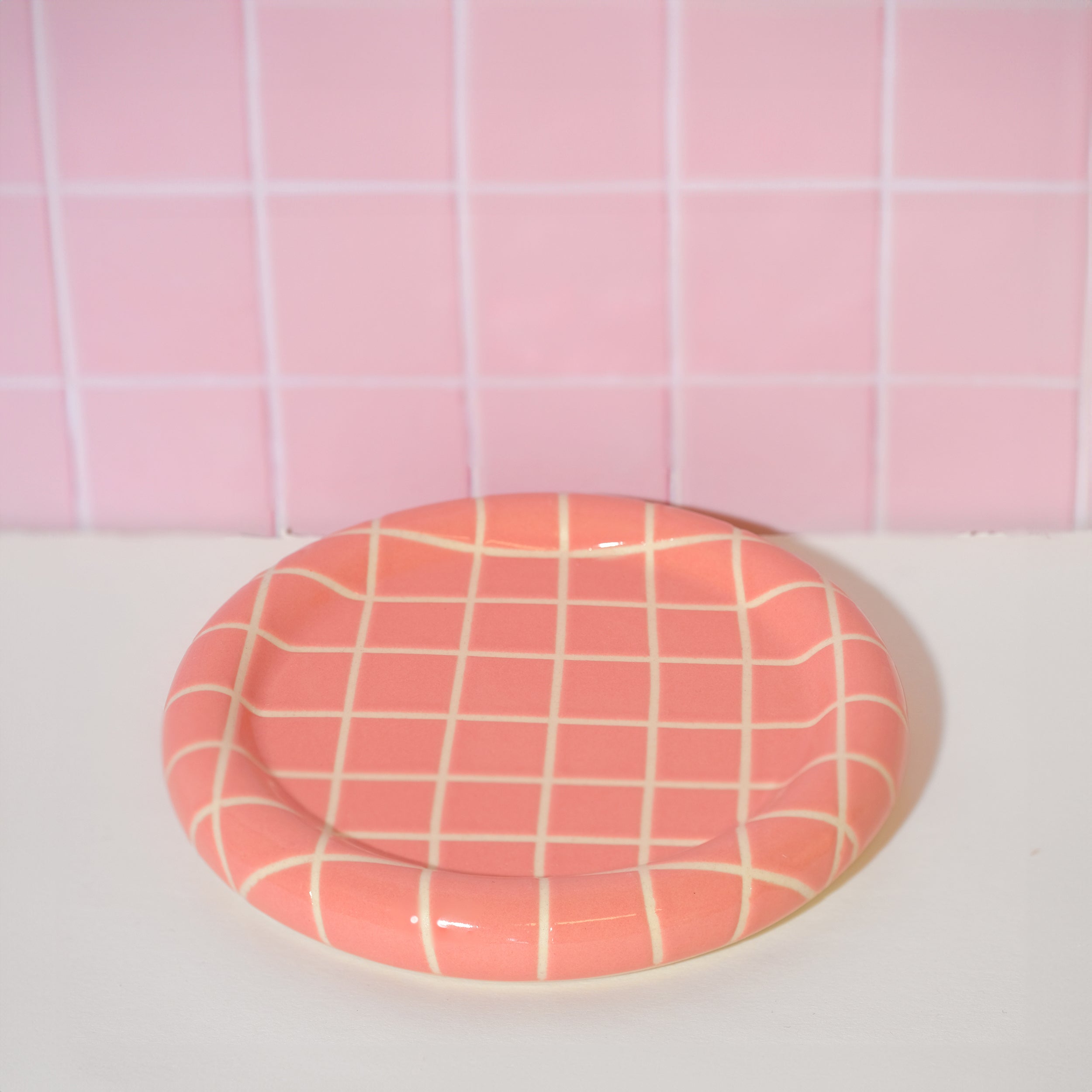 Pink Tile Coaster - Sleepy Mountain