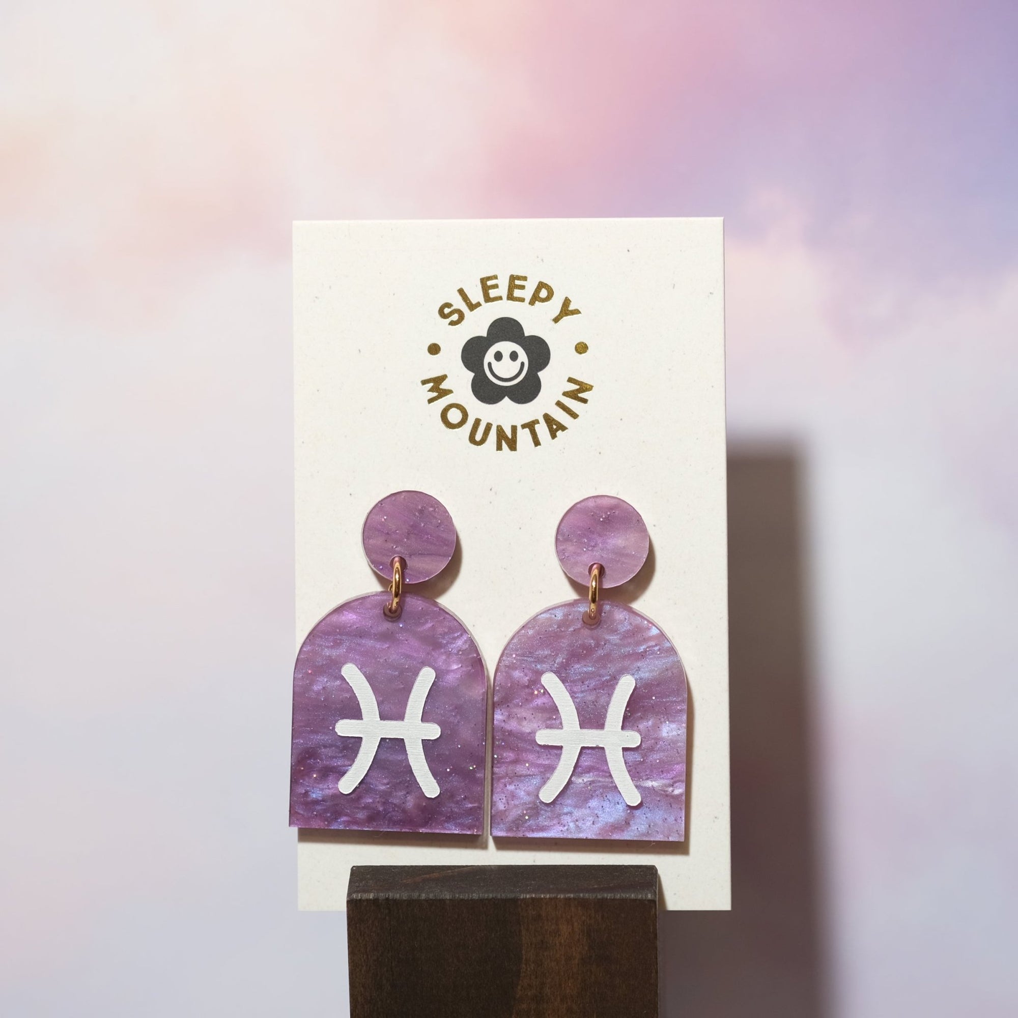 Pisces Zodiac Earrings - Sleepy Mountain