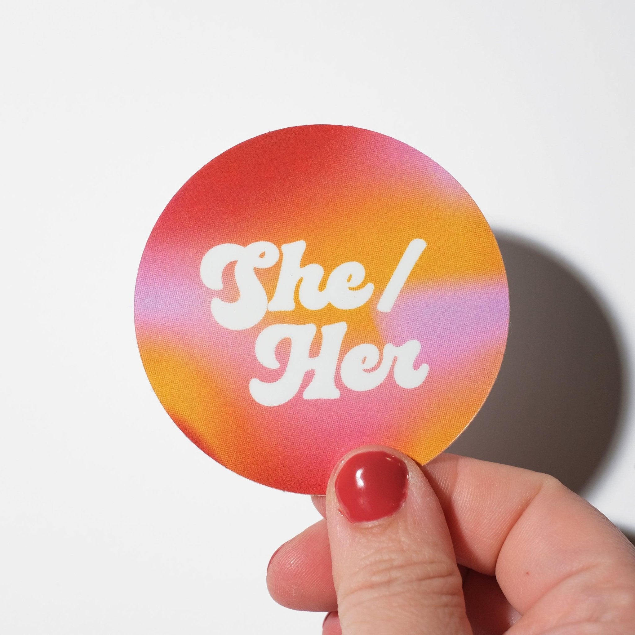 She Sticker Pronoun Sticker | Sleepy Mountain