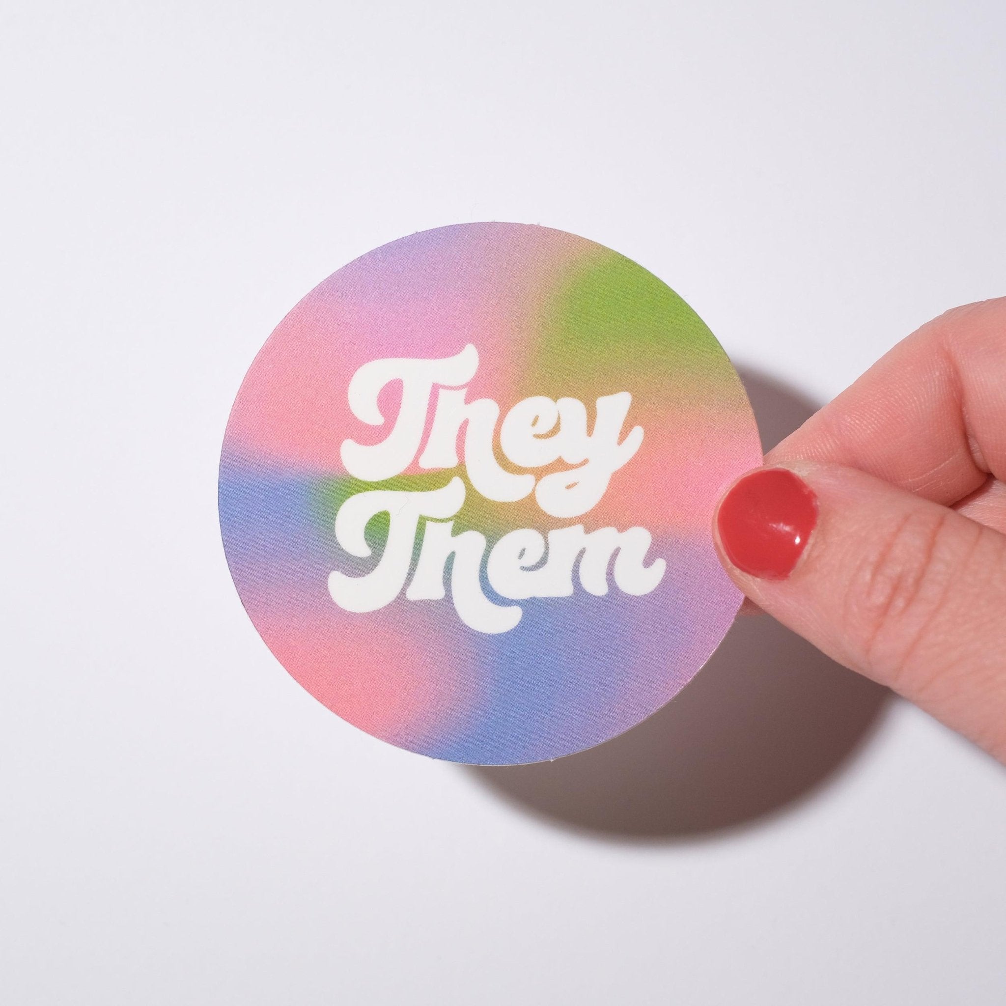 Pronoun Sticker - They/Them - Sleepy Mountain