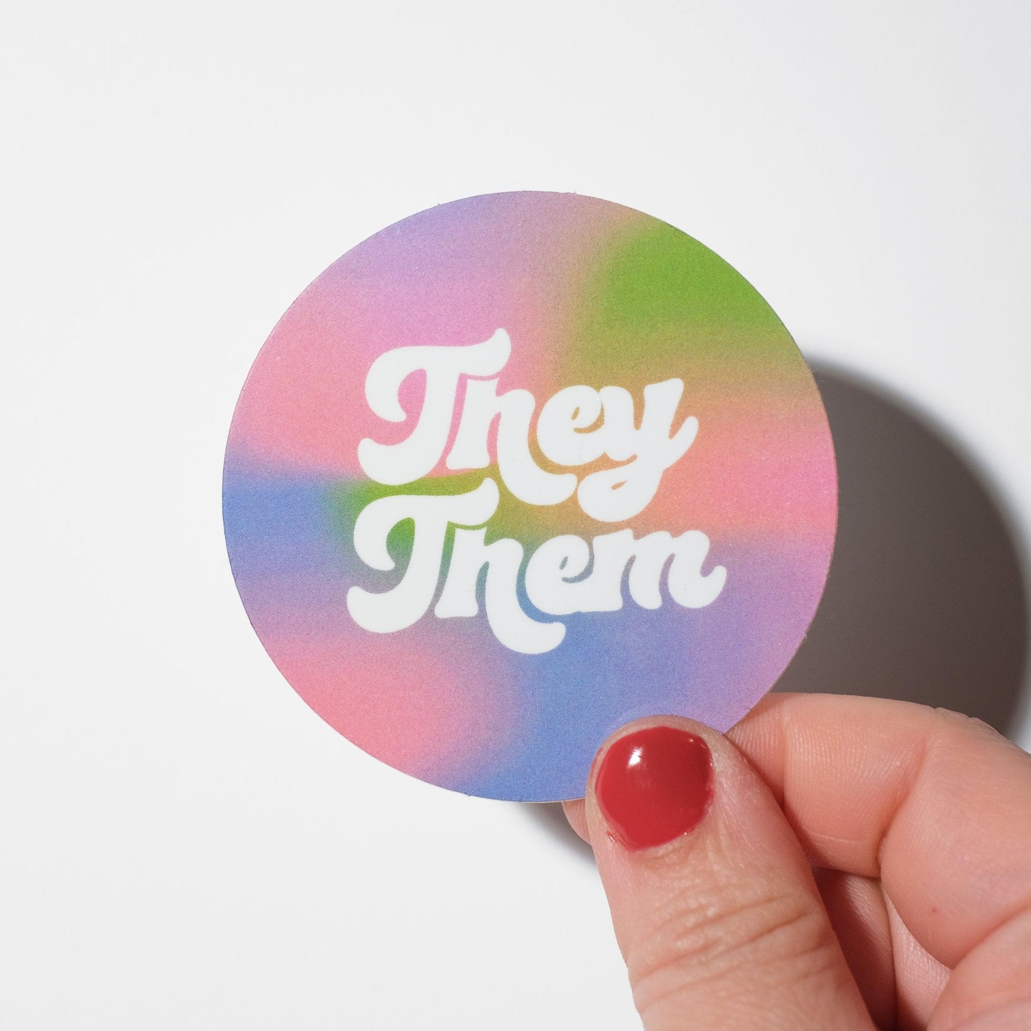 Pronoun Sticker - They/Them - Sleepy Mountain
