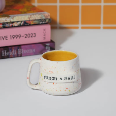 Punch a Nazi Mug – 8 oz Ceramic Mug - Sleepy Mountain