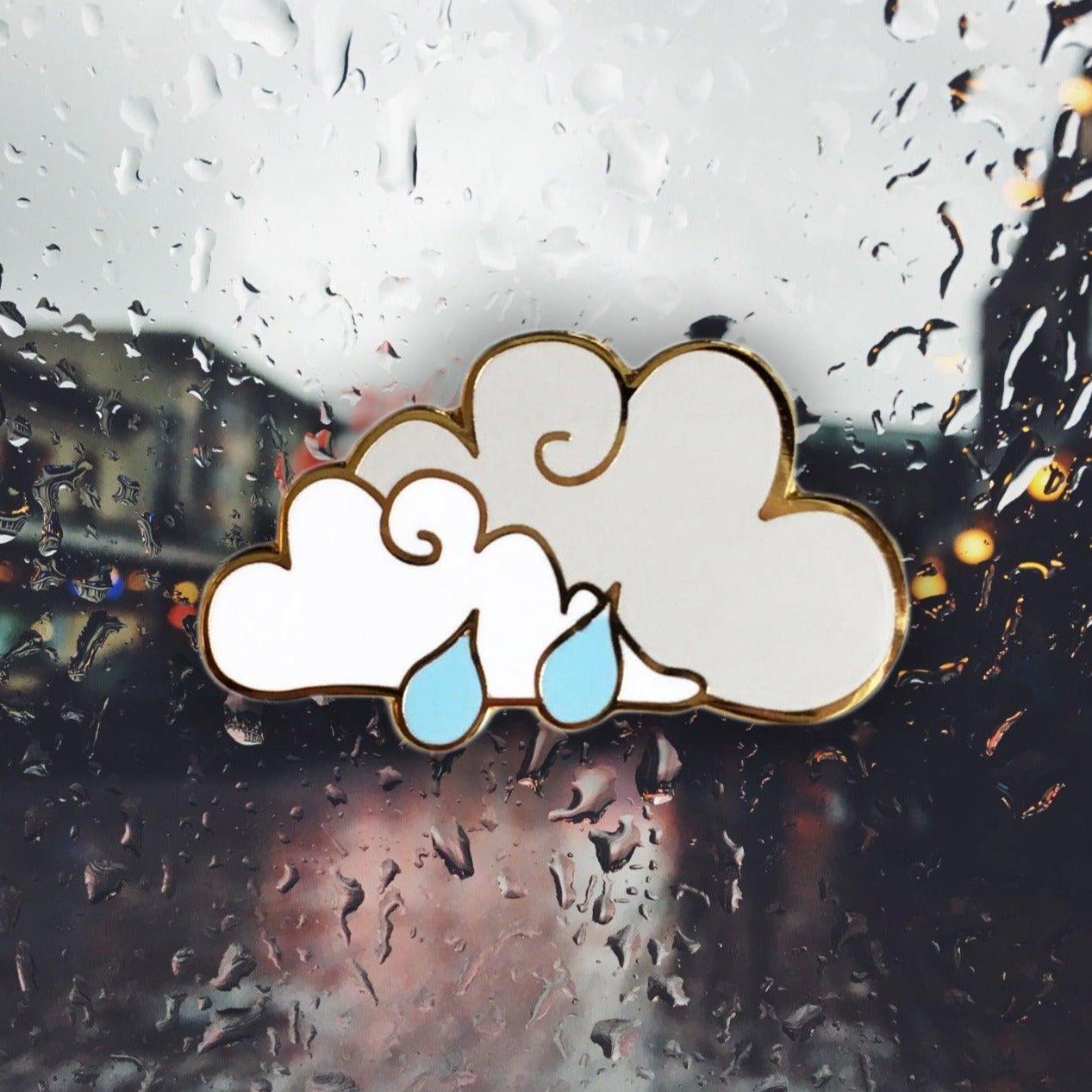 Rain Cloud Enamel Pin | Sleepy Mountain