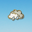 Rain Cloud Enamel Pin - Sleepy Mountain