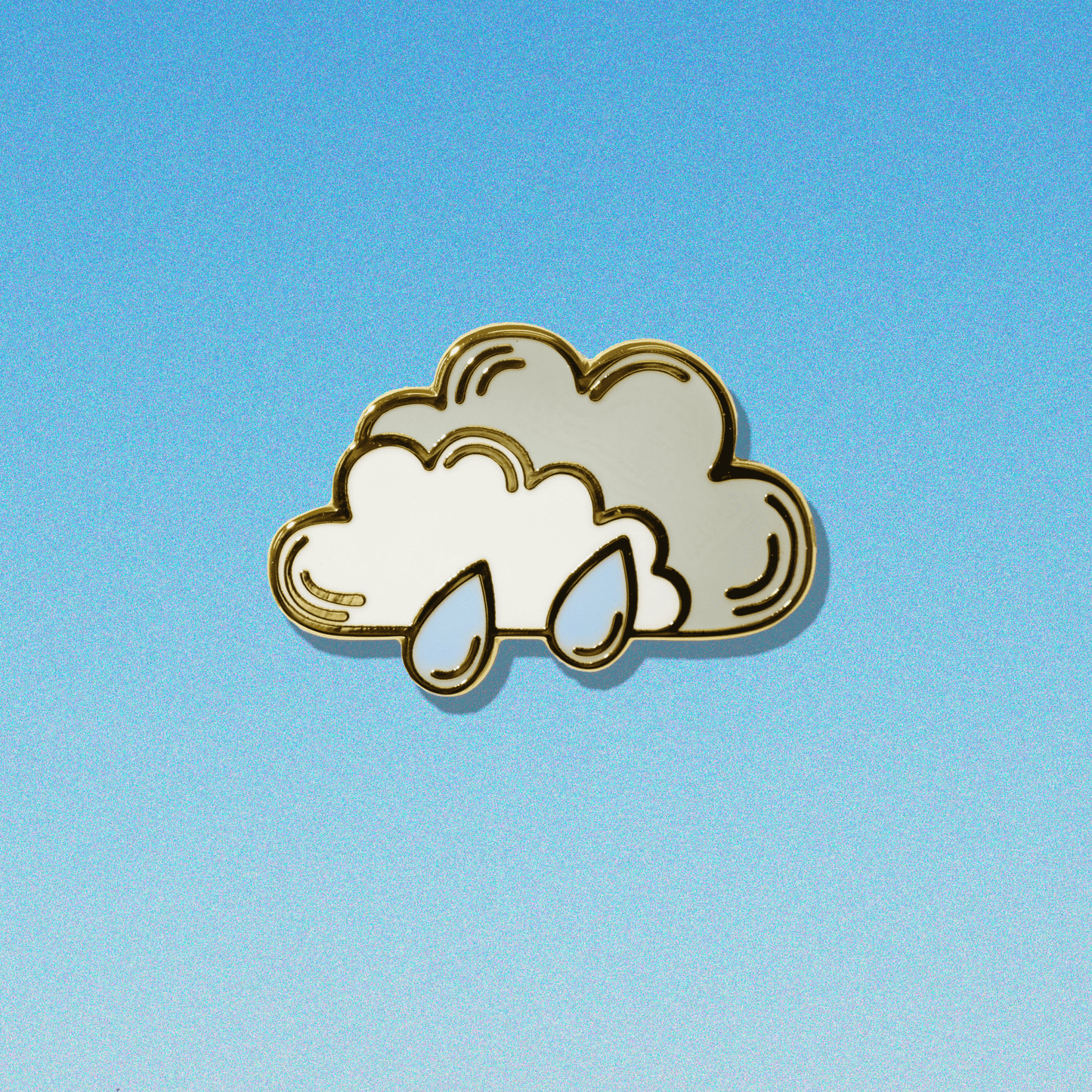 Rain Cloud Enamel Pin - Sleepy Mountain