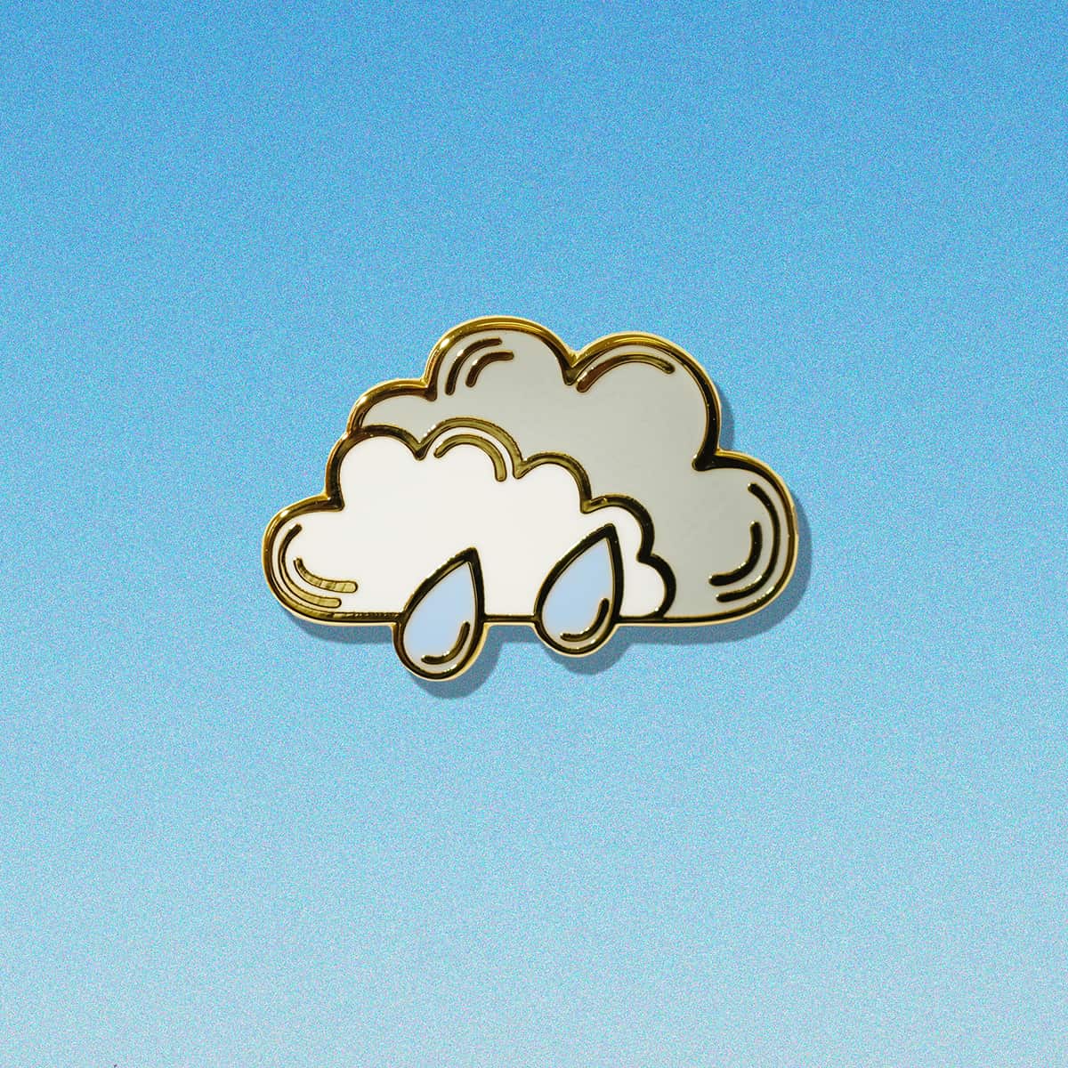 Rain Cloud Enamel Pin - Sleepy Mountain