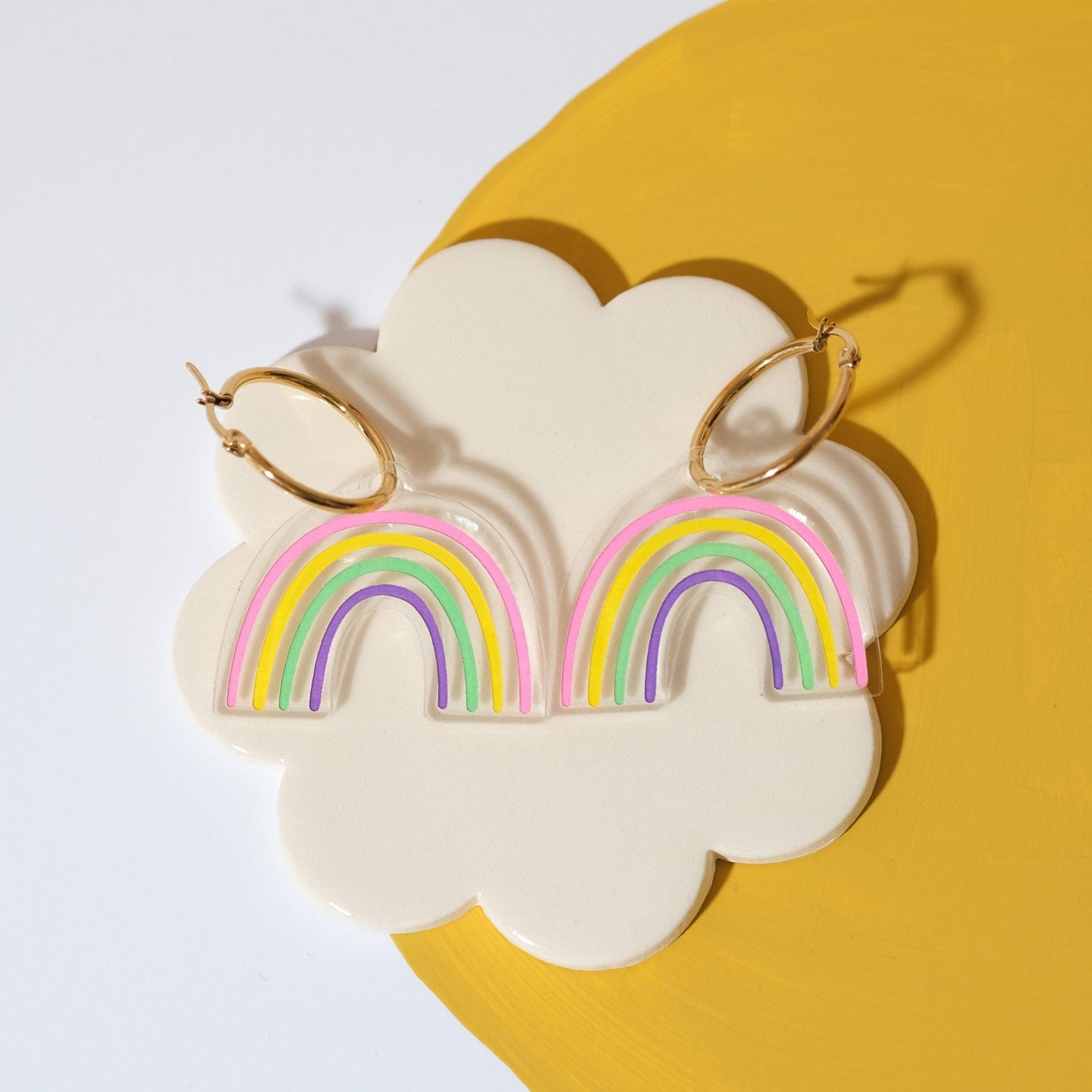 Rainbow Hoop Earrings - Sleepy Mountain