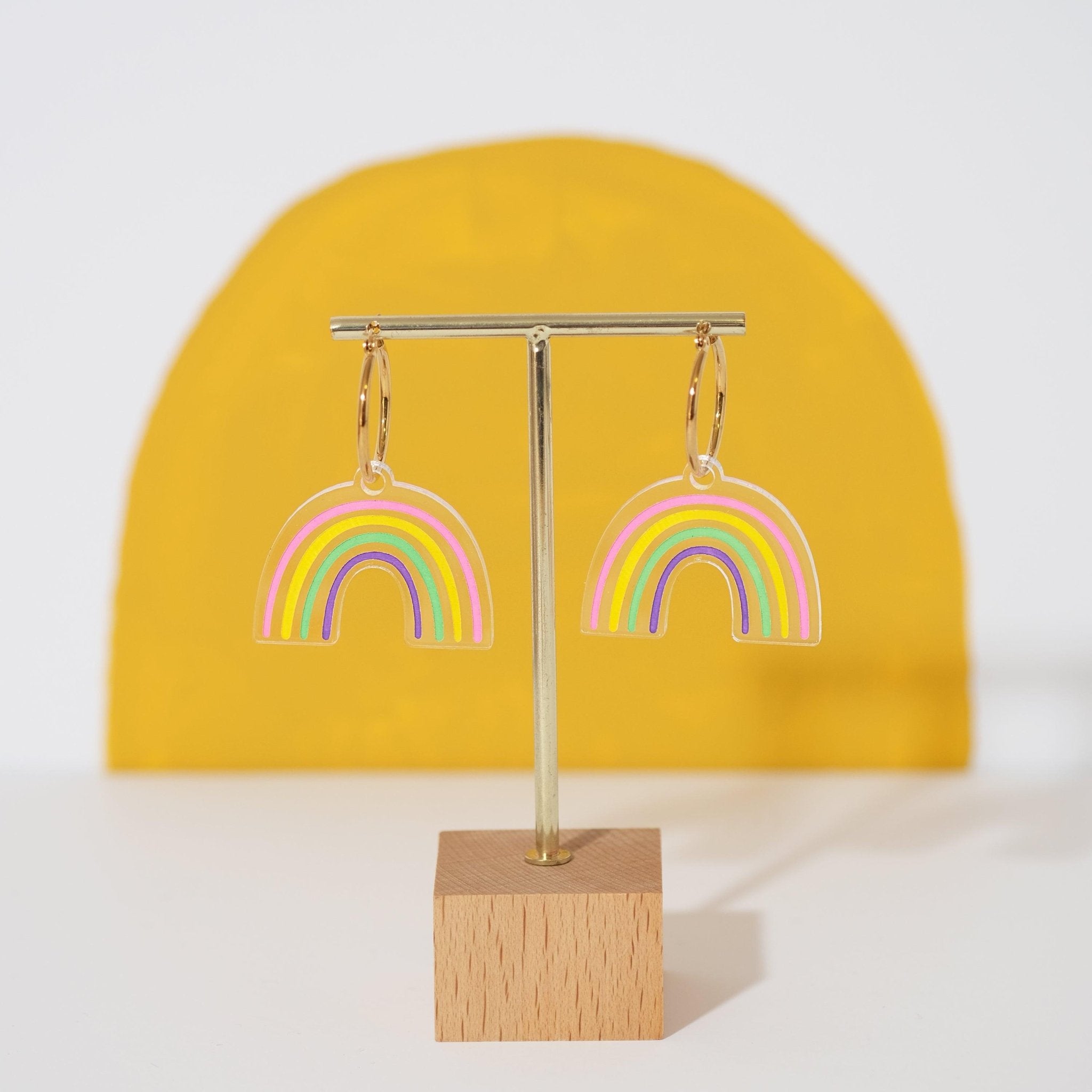 Rainbow Hoop Earrings - Sleepy Mountain