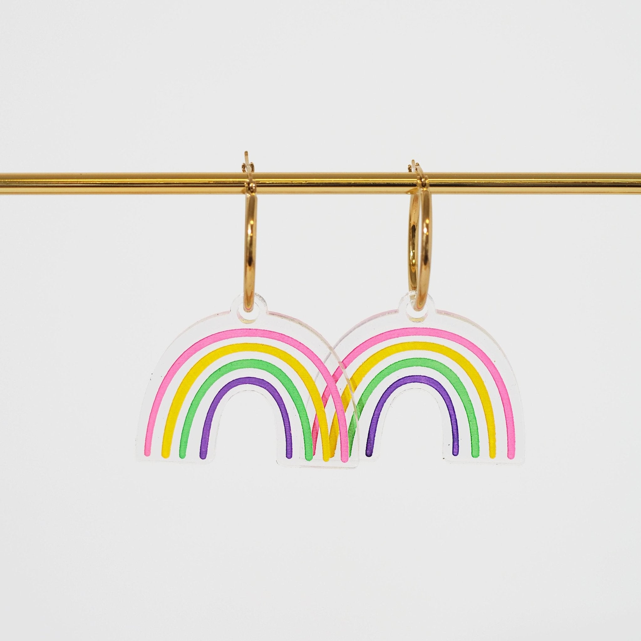 Rainbow Hoop Earrings - Sleepy Mountain