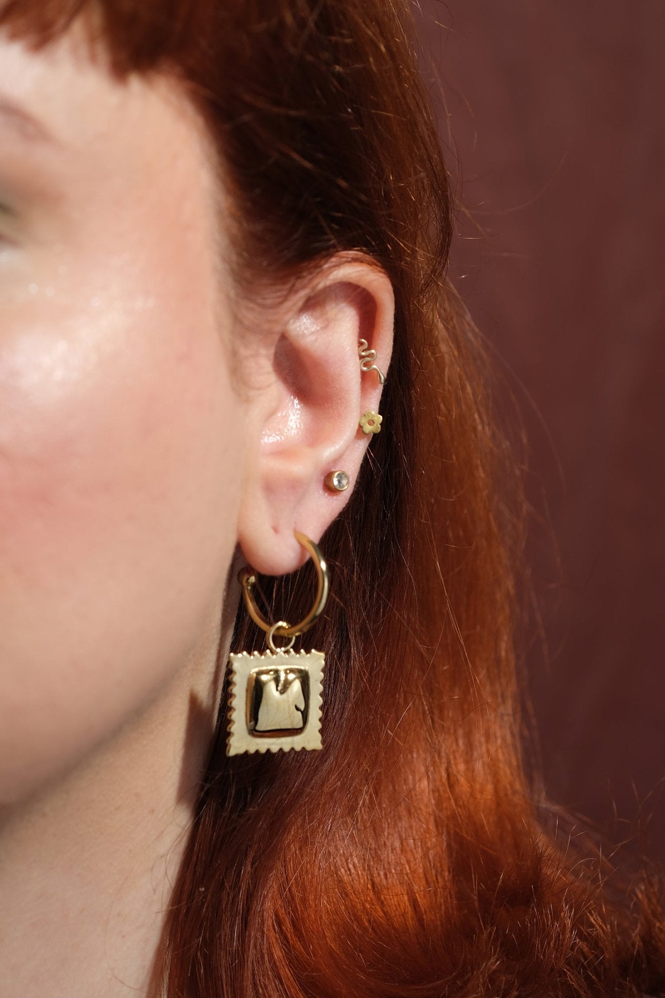 Ravioli Pasta Hoop Earrings - Sleepy Mountain