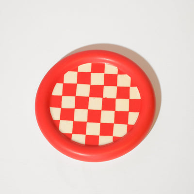 Red checkered coaster - Sleepy Mountain