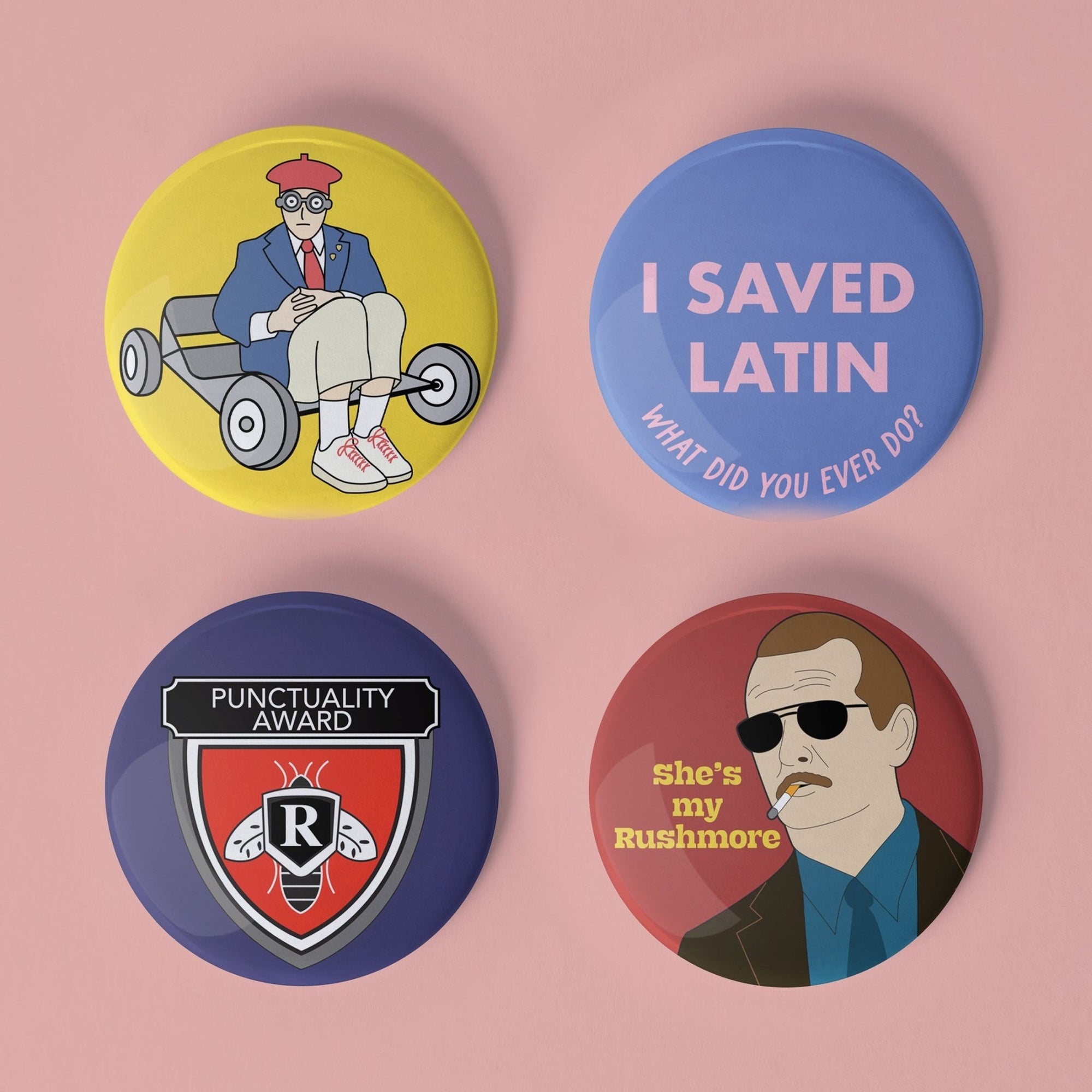 Rushmore set of 4 Buttons - Sleepy Mountain