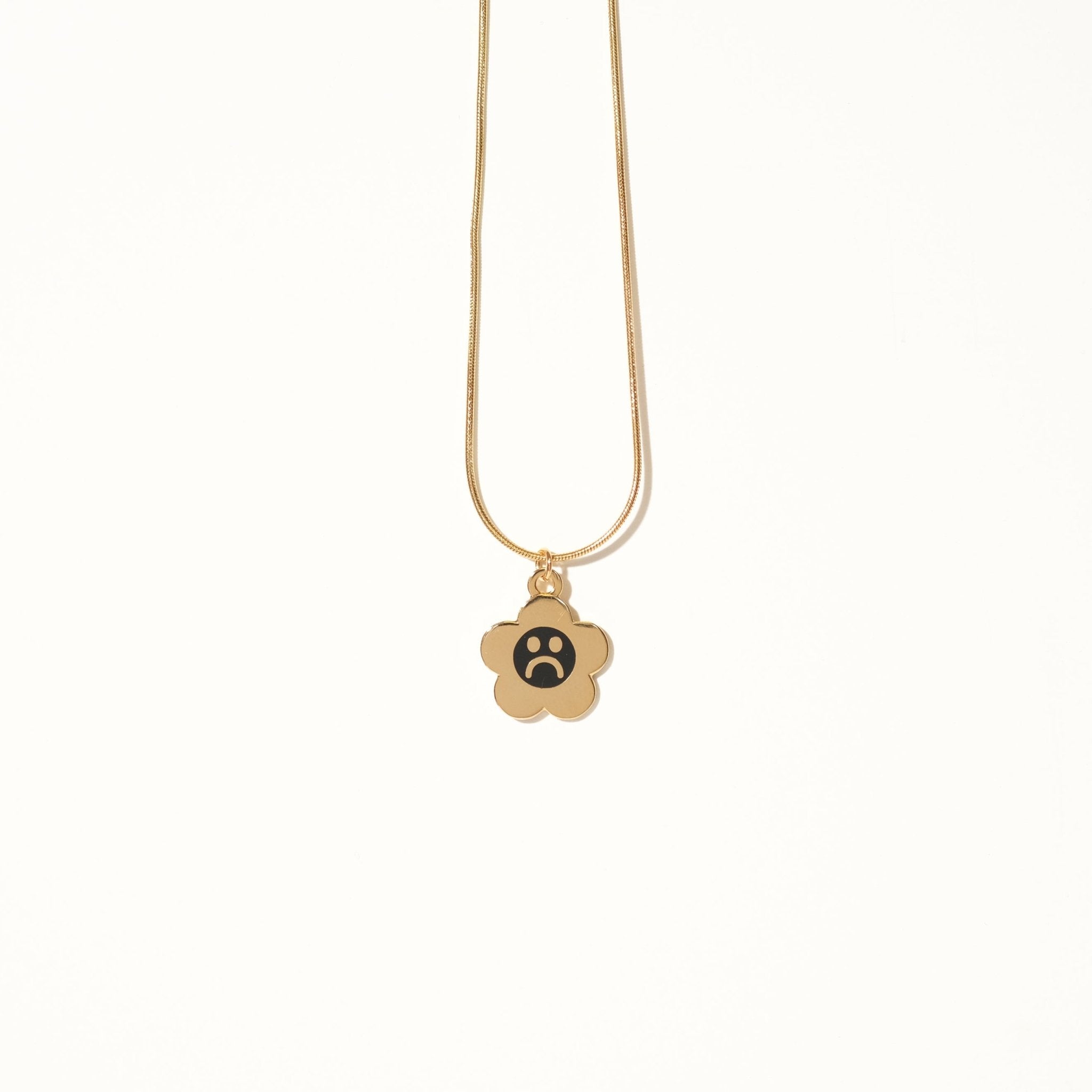 Sad Daisy Charm Necklace - Sleepy Mountain