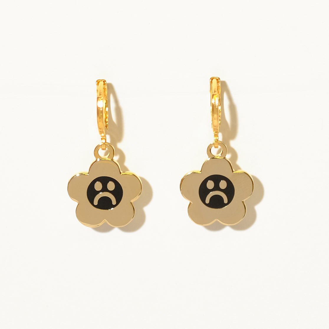 Sad Daisy Huggie Hoop Earrings - Sleepy Mountain