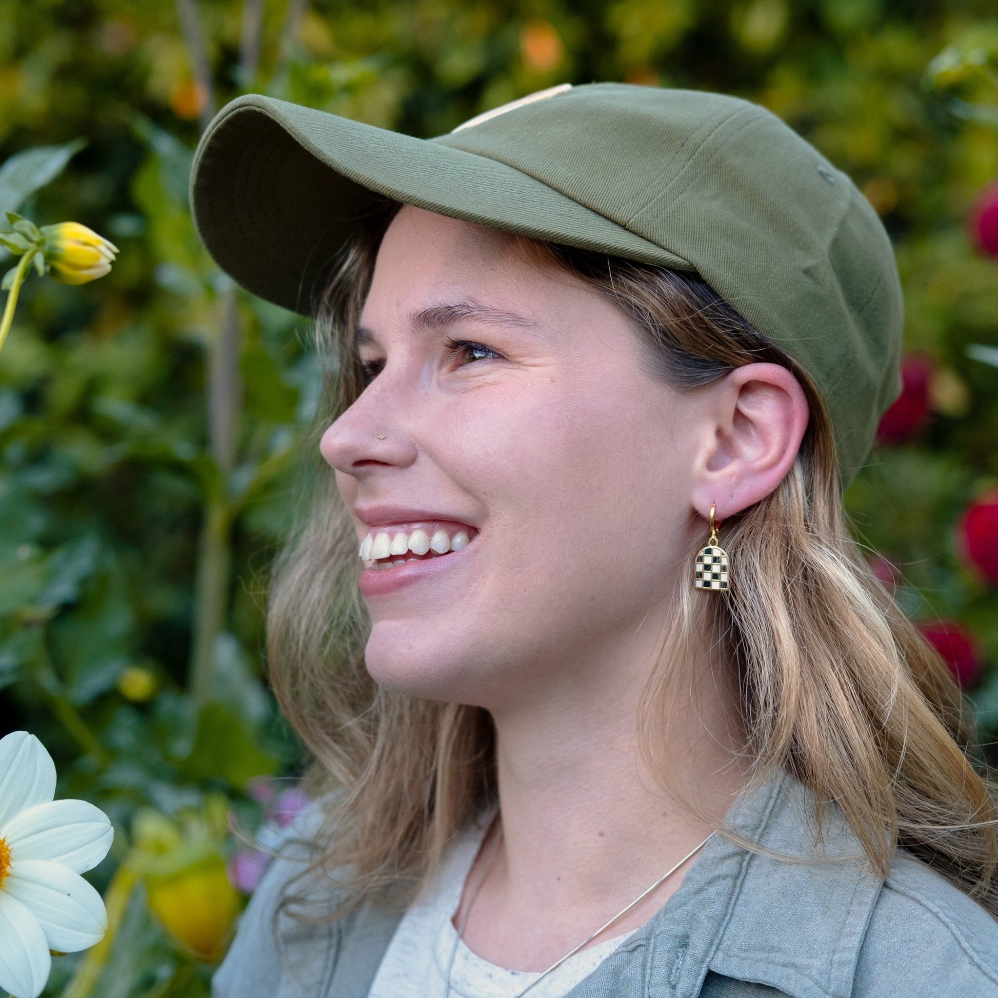 Sad Flower Olive Dad Hat - Sleepy Mountain