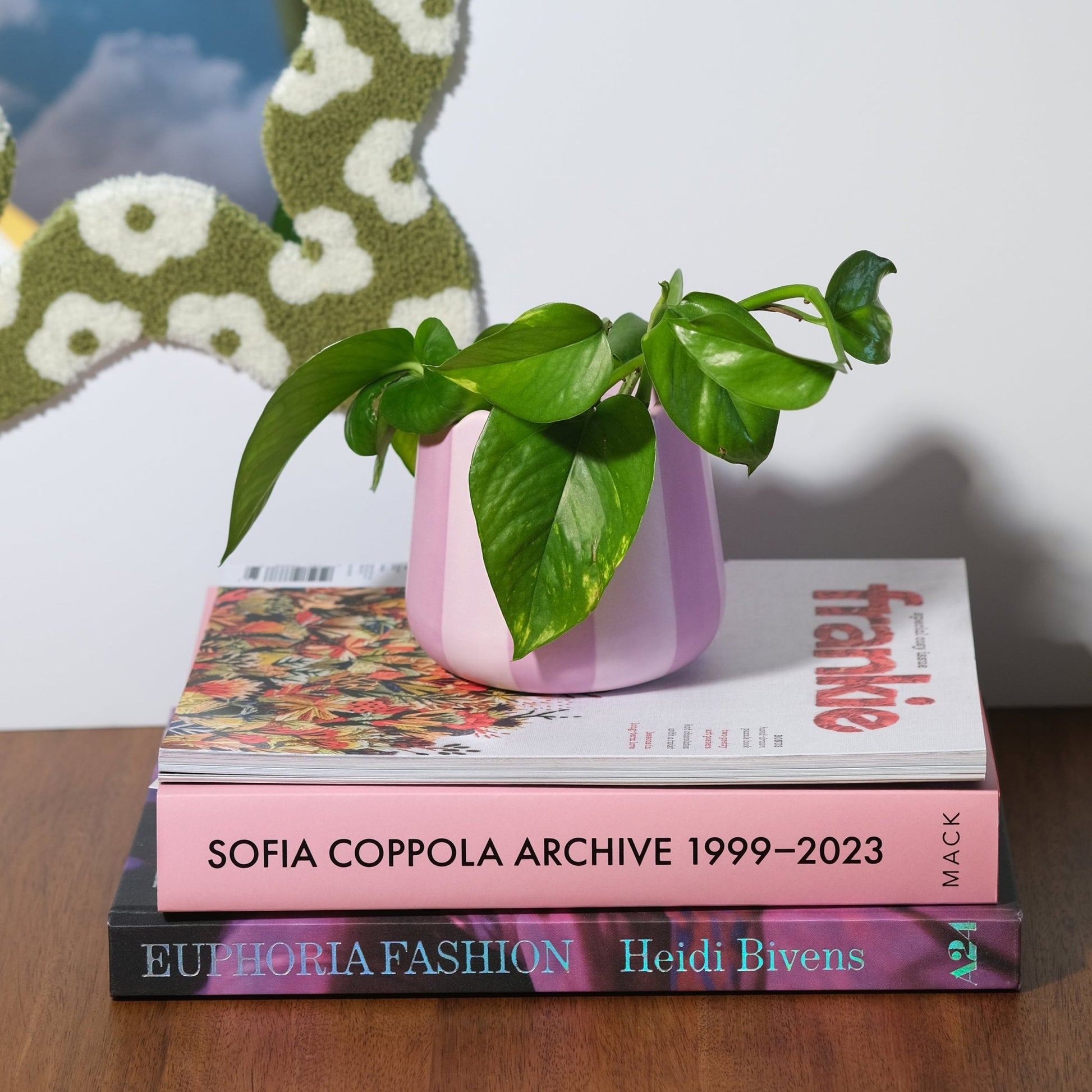 Scalloped Planter - Lilac Stripes - Sleepy Mountain