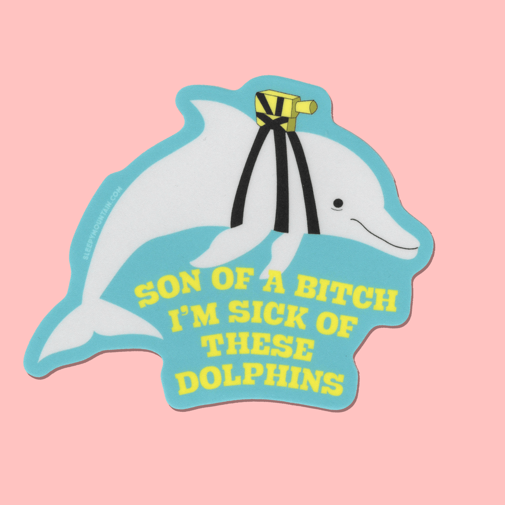 Sick of these dolphins - The Life Aquatic Sticker - Sleepy Mountain