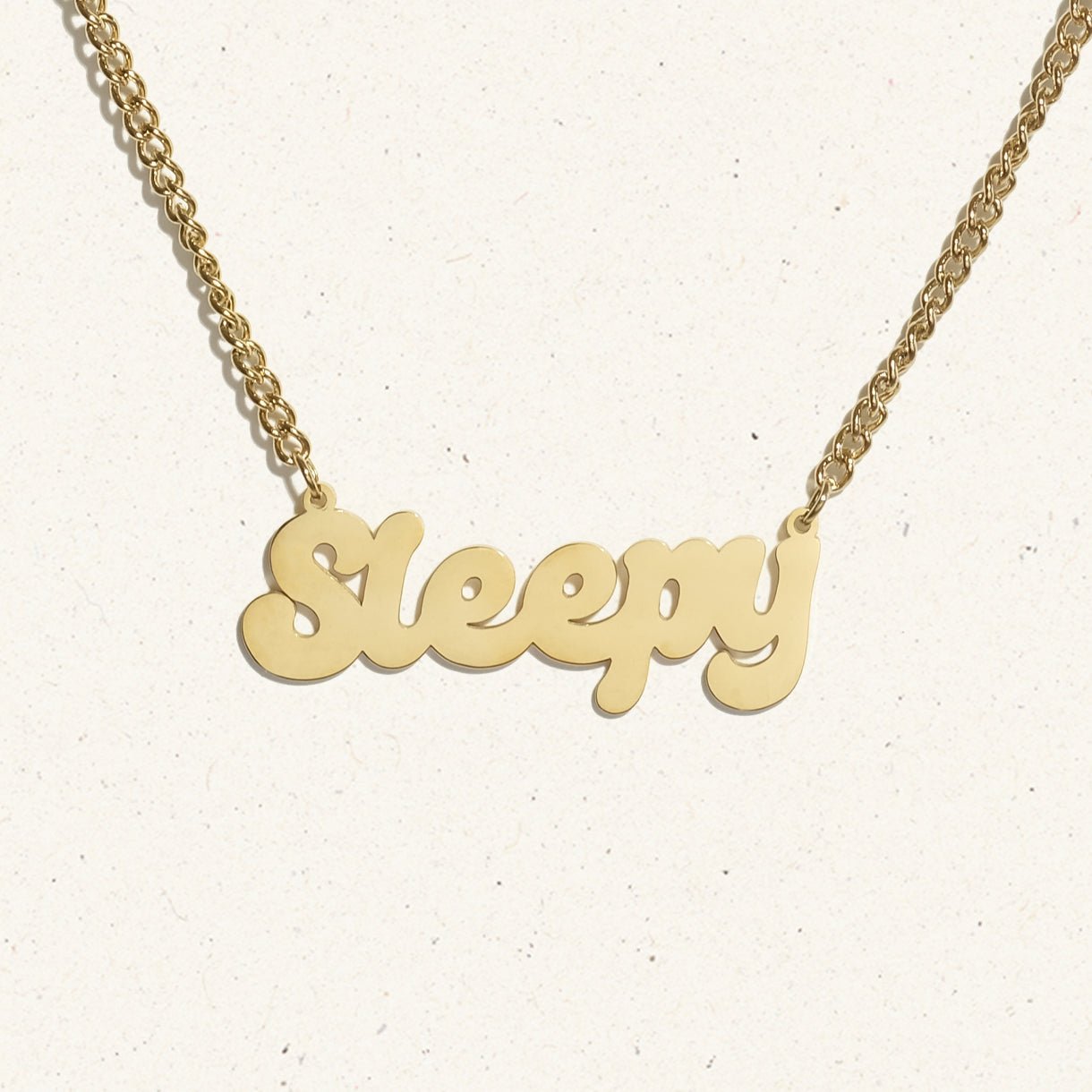 Sleepy nameplate necklace - Sleepy Mountain