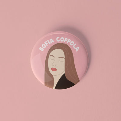 Sofia Coppola pinback button - Sleepy Mountain