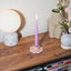 Speckled pink flower candle holder - Sleepy Mountain