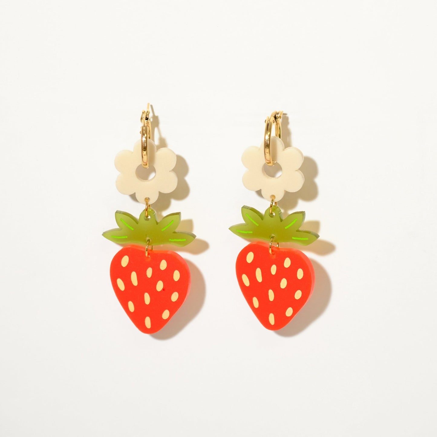 Strawberry Blossom Hoop Earrings - Sleepy Mountain