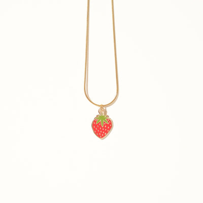 Strawberry Charm Necklace - Sleepy Mountain