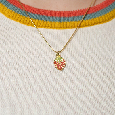 Strawberry Charm Necklace - Sleepy Mountain