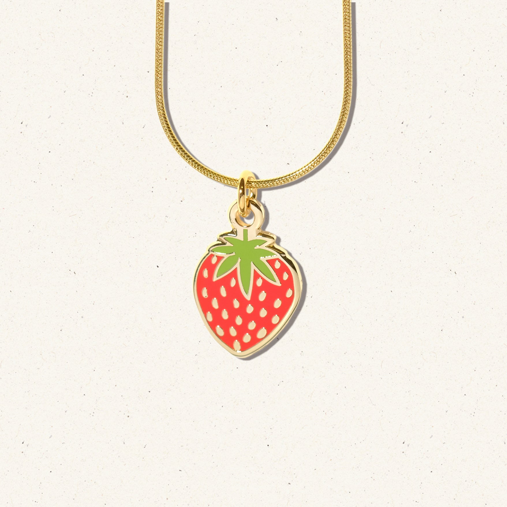 Strawberry Charm Necklace - Sleepy Mountain